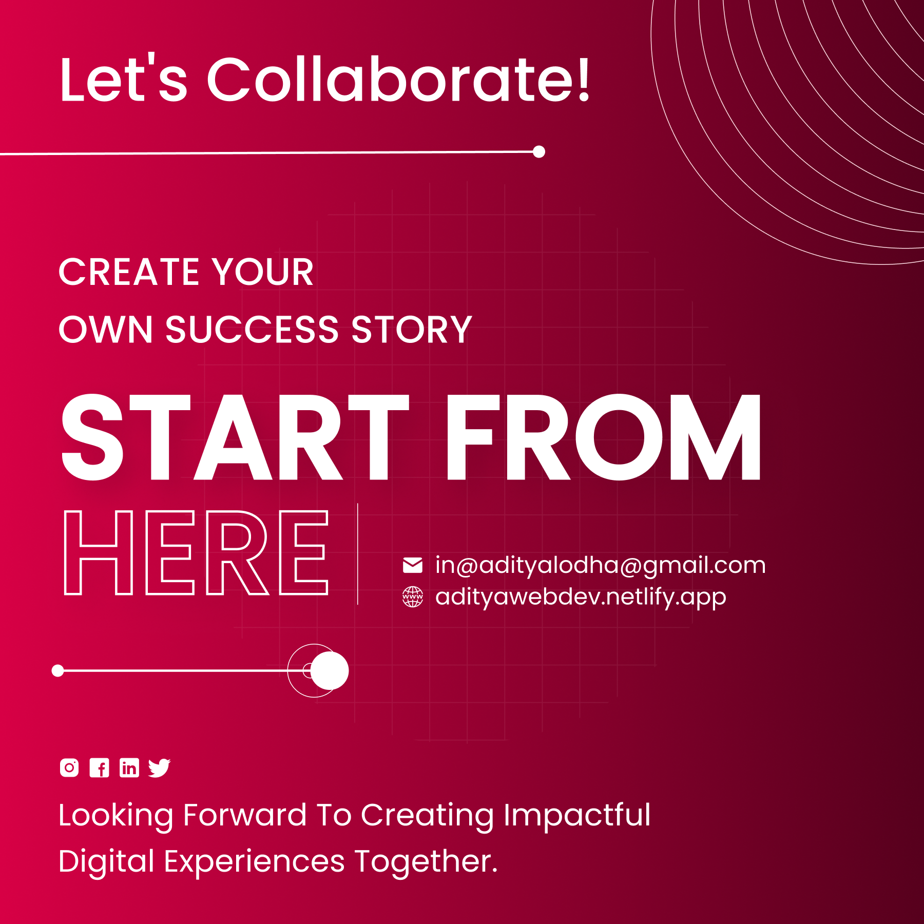 social media post for adityawebdev